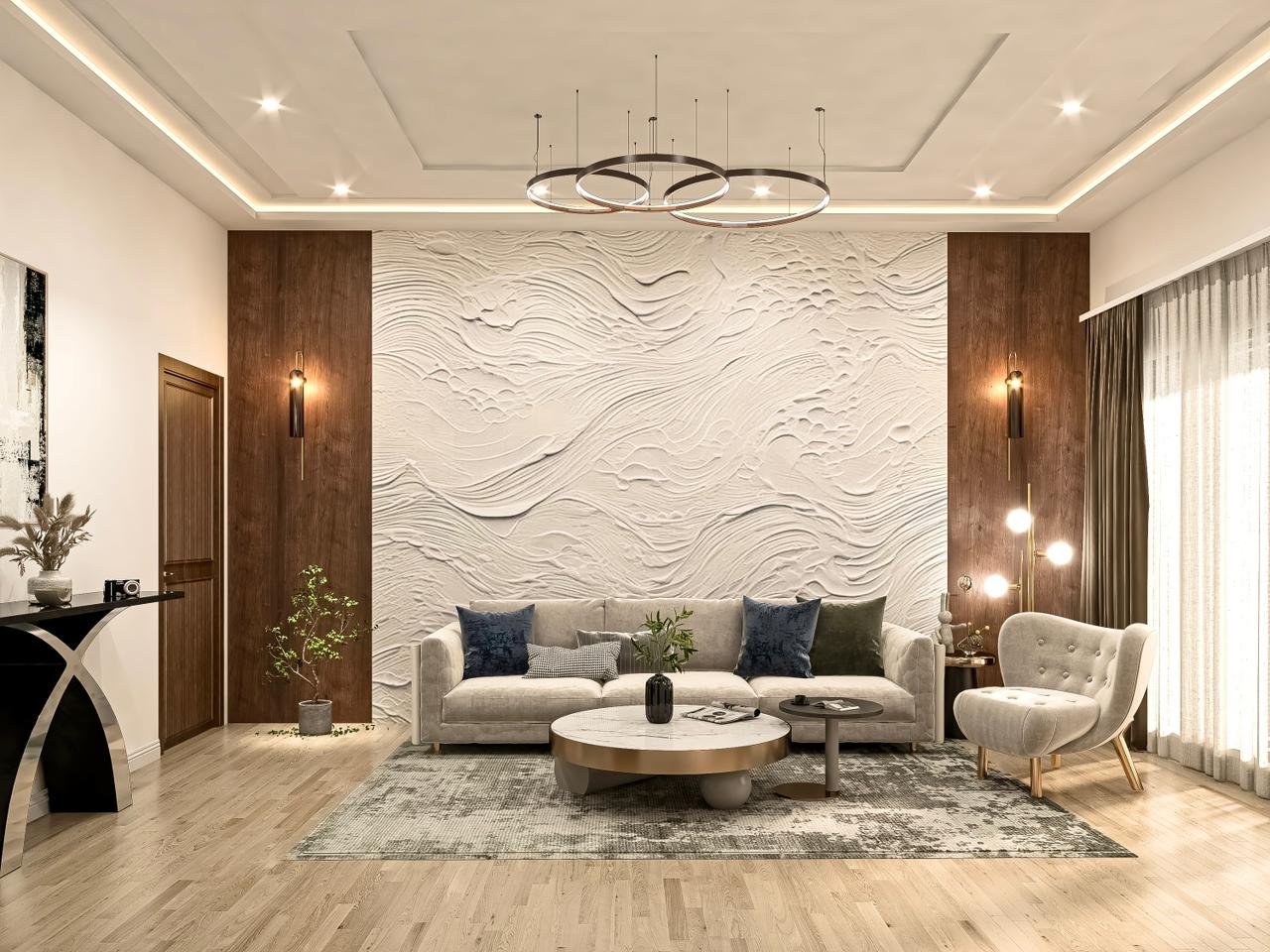 Contemporary living room interior