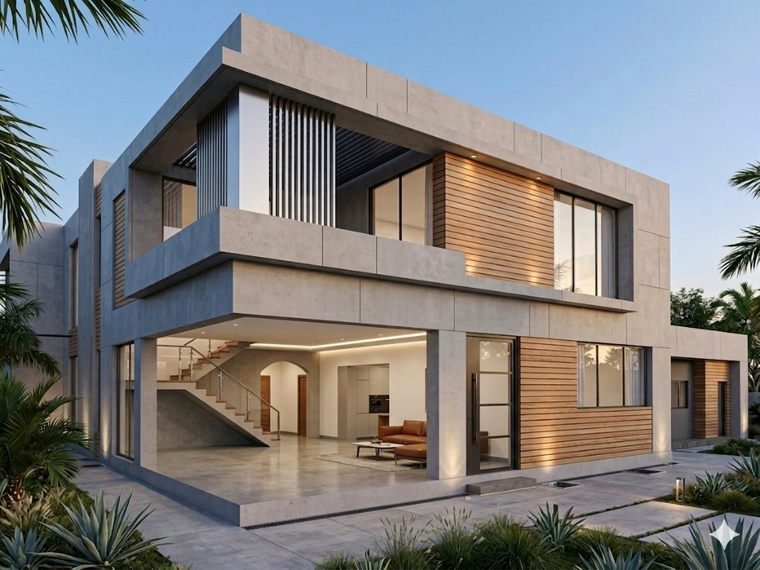 Modern architectural exterior